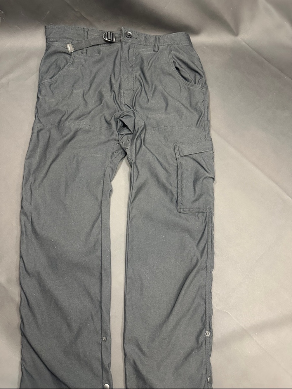 Men's Prana Black Nylon Spandex pants  with Side Pocket. Slim fit. 32 x 32